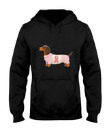 Dachshund Pink Ribbon Breast Cancer Awareness Support T-Shirt