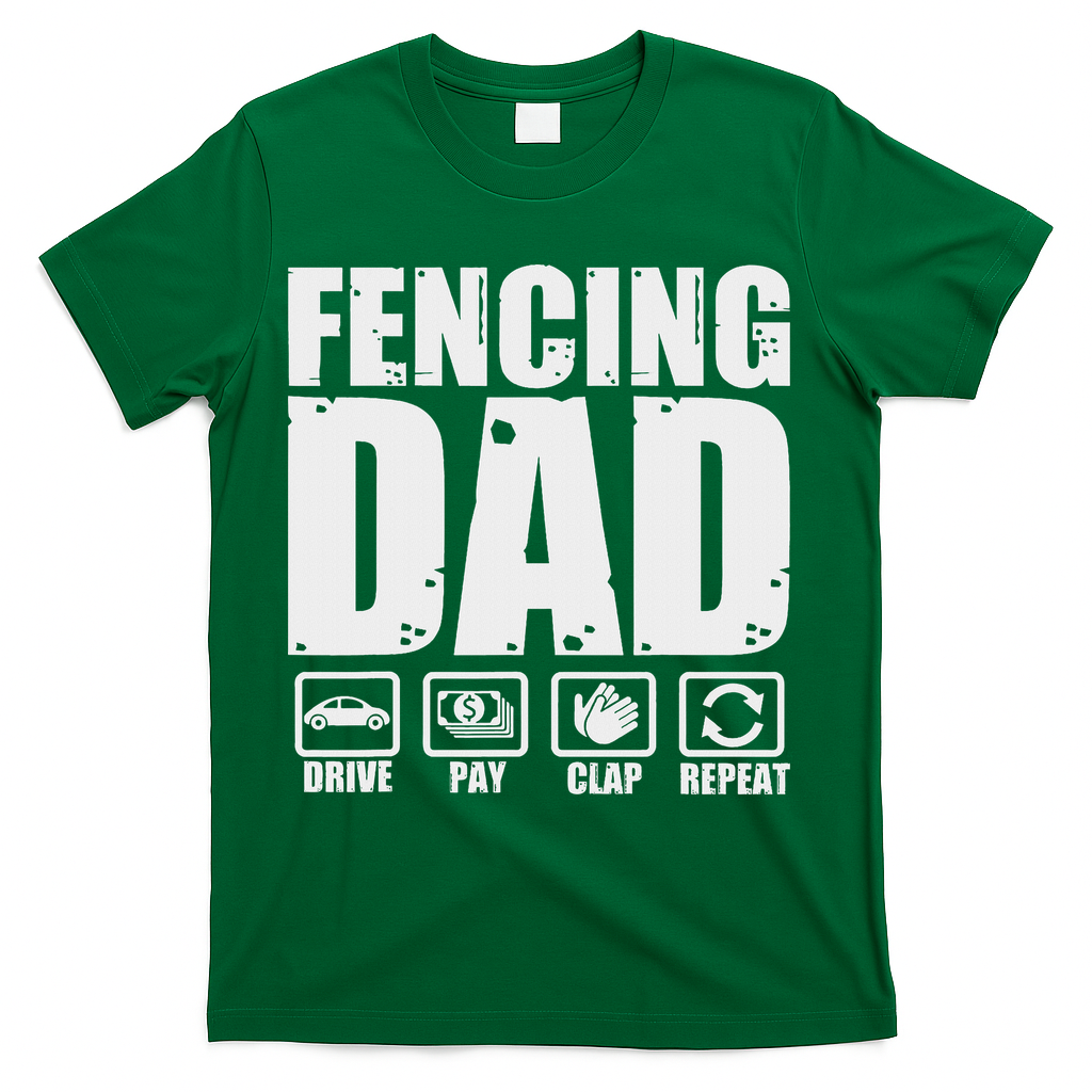 Funny Fencing Dad Proud Fencer Father Humor Fathers Day T-Shirt