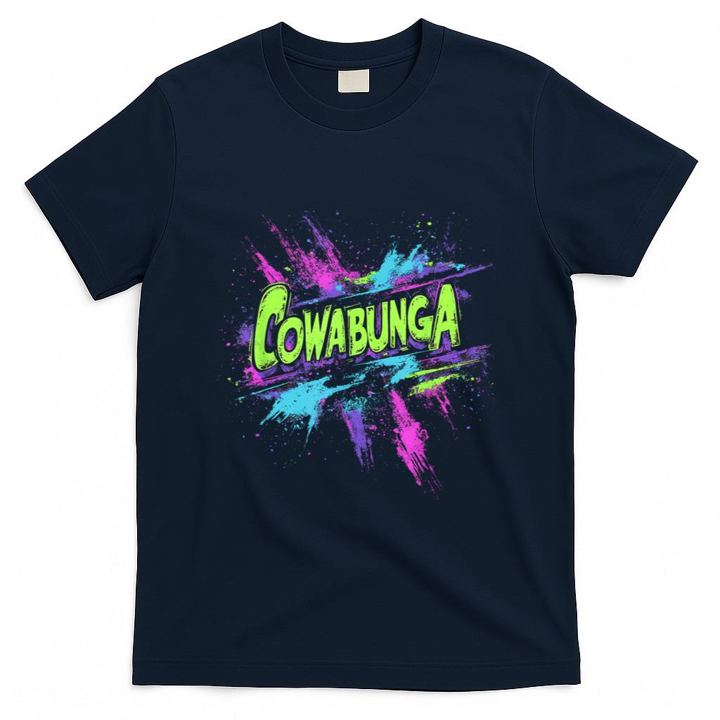 Retro Nostalgia - Cowabunga Retro 80s 90s Nostalgia Slang Grunge Art T-Shirt