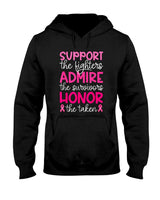 Breast Cancer Support Admire Honor Breast Cancer Awareness T-Shirt