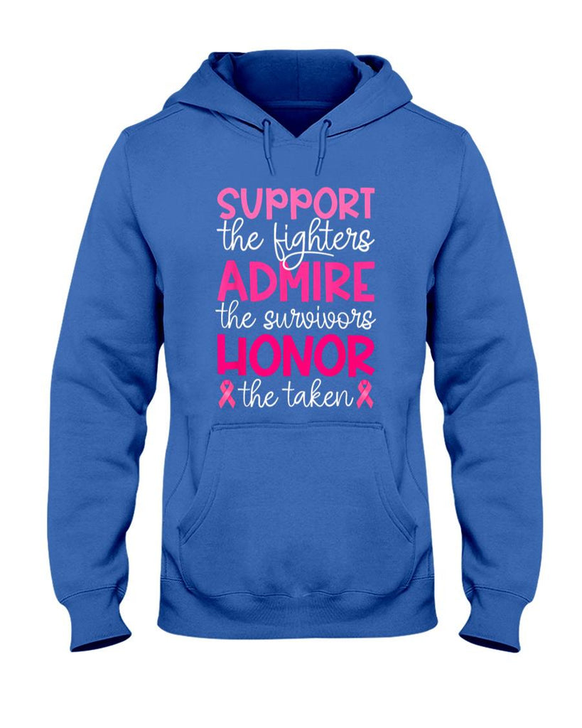 Breast Cancer Support Admire Honor Breast Cancer Awareness T-Shirt