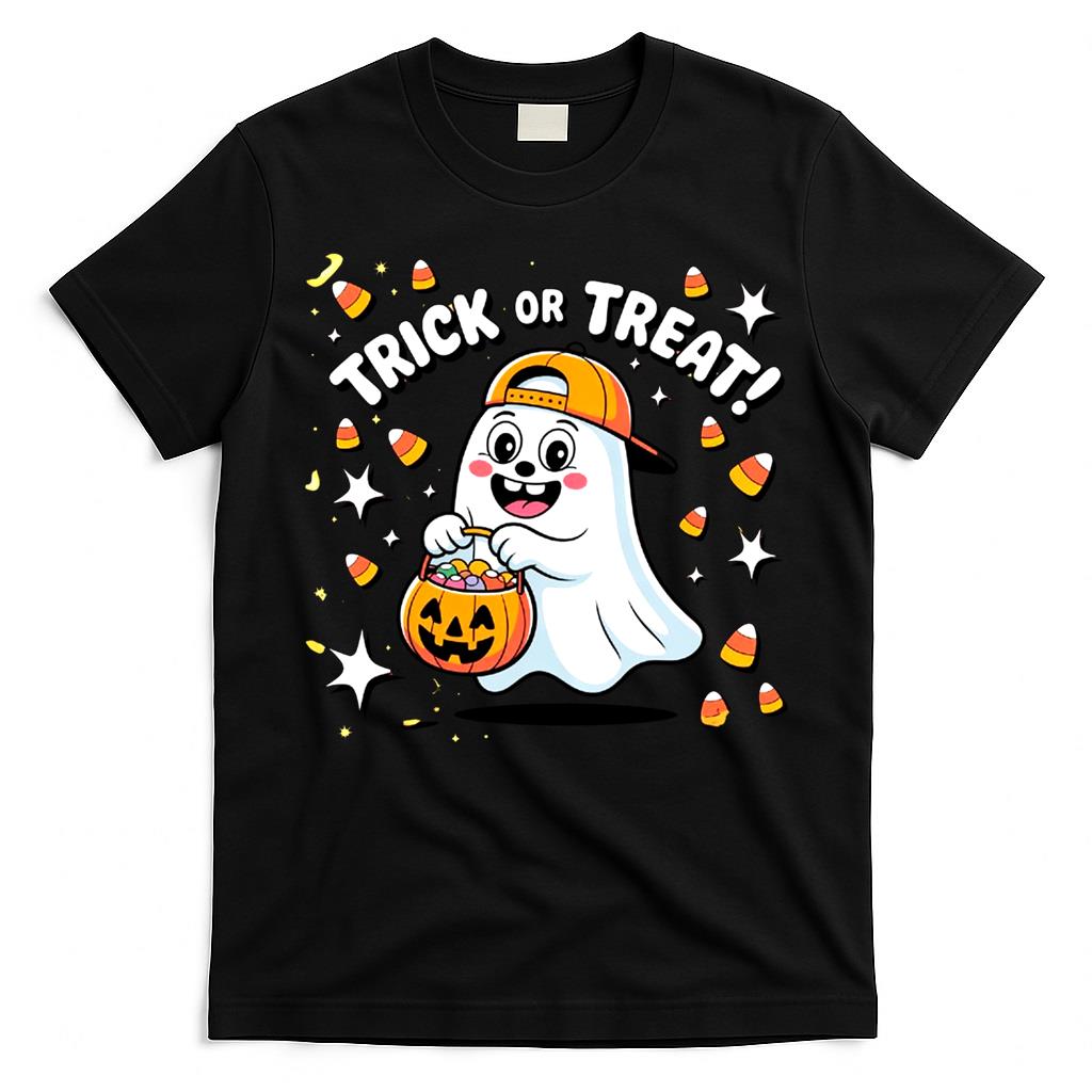 Cute Ghost Pumpkin Wear a Hat Classic T-Shirt