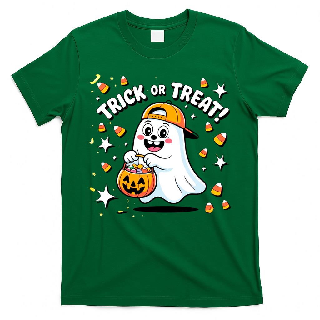 Cute Ghost Pumpkin Wear a Hat Classic T-Shirt