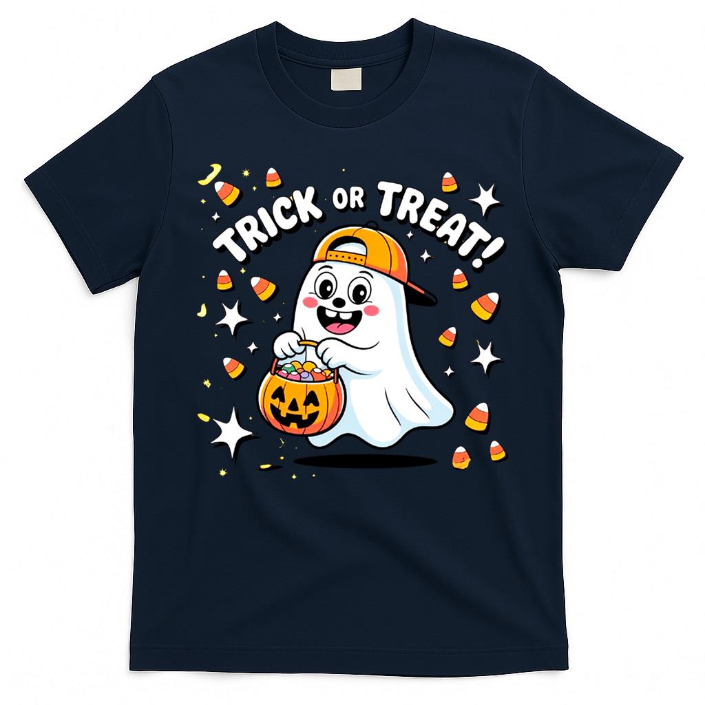 Cute Ghost Pumpkin Wear a Hat Classic T-Shirt