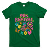 Retro Nostalgia - Y2K 90s Revival Retro Nostalgia Rainbow Butterfly Flower Premium T-Shirt