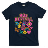 Retro Nostalgia - Y2K 90s Revival Retro Nostalgia Rainbow Butterfly Flower Premium T-Shirt
