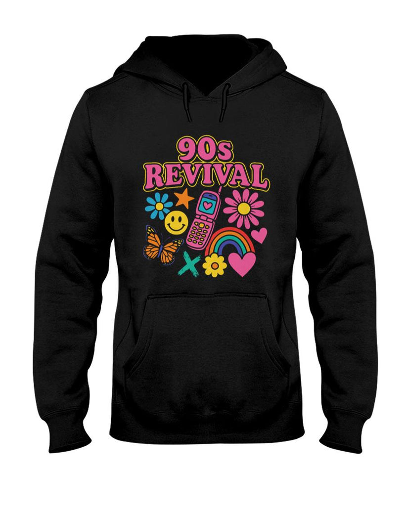 Retro Nostalgia - Y2K 90s Revival Retro Nostalgia Rainbow Butterfly Flower Premium T-Shirt