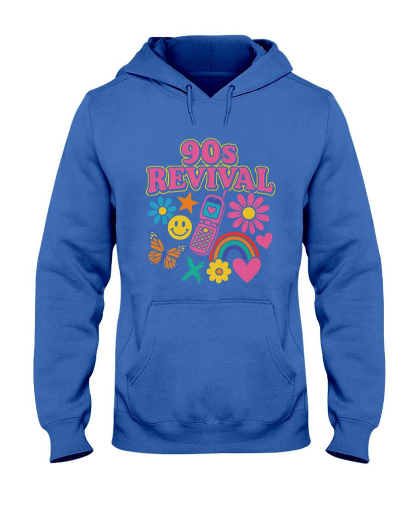 Retro Nostalgia - Y2K 90s Revival Retro Nostalgia Rainbow Butterfly Flower Premium T-Shirt