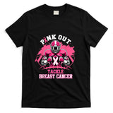 Pink Out Tackle Breast Cancer Awareness American Football T-Shirt_2