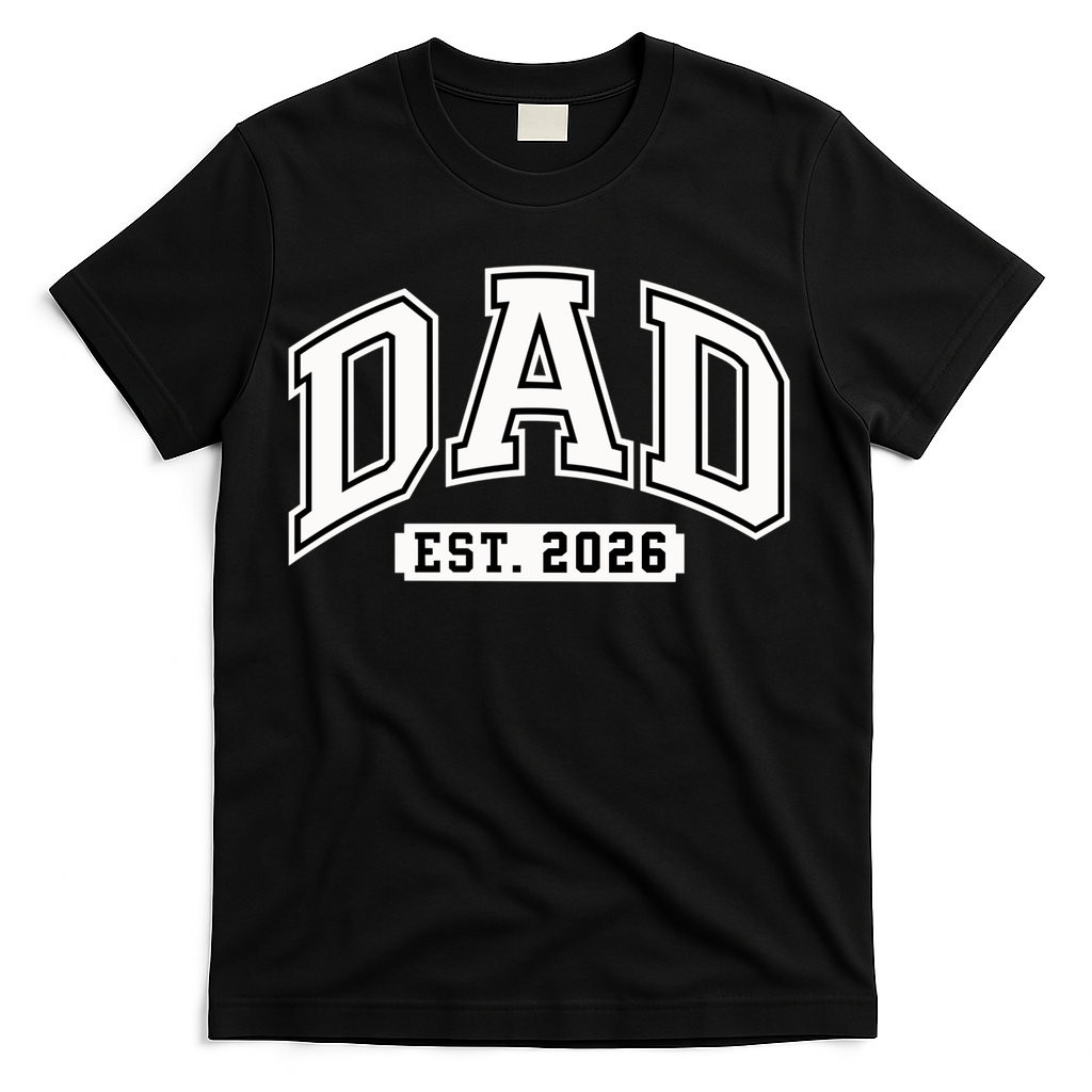 Varsity Sporty Dad Est 2026  T-Shirt