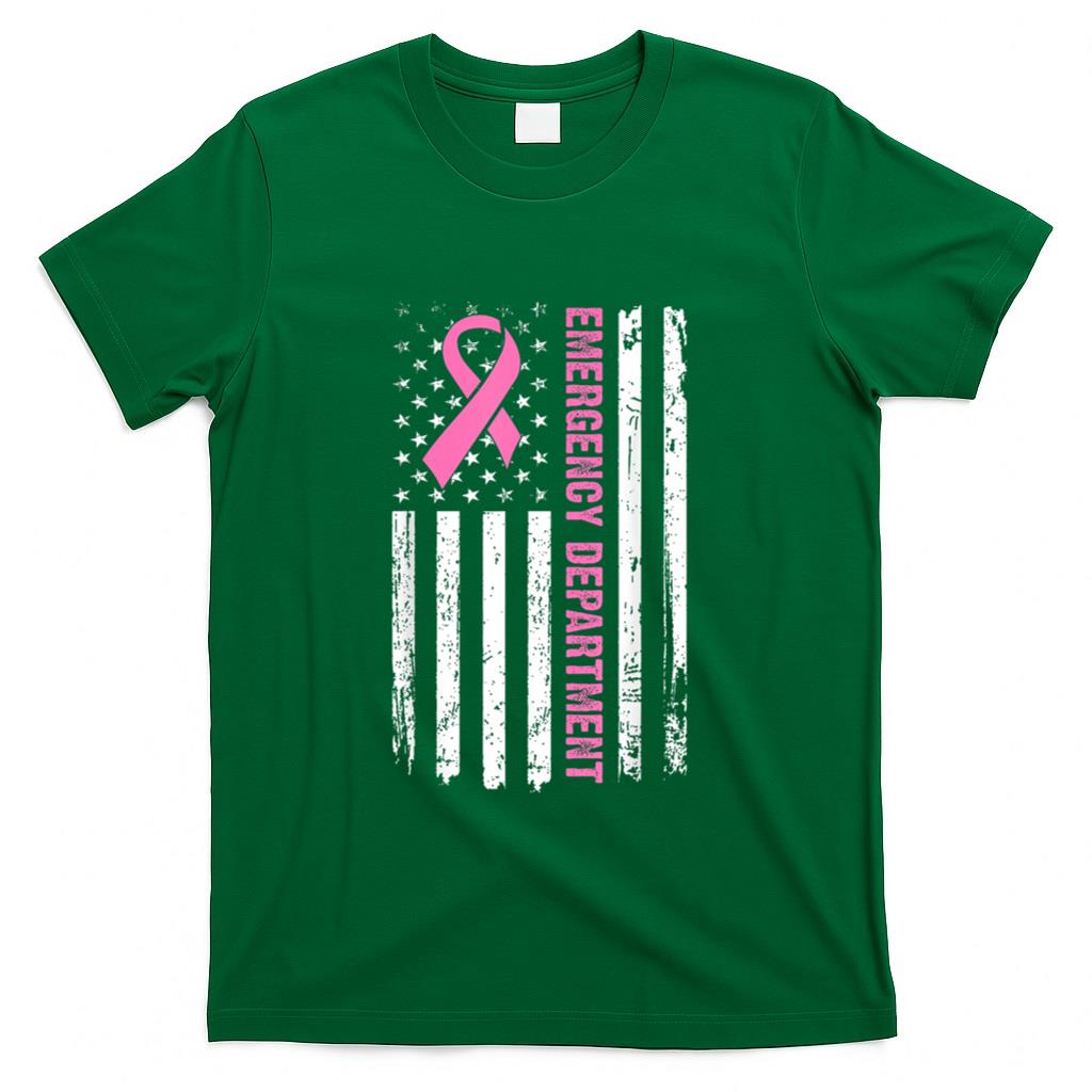 Emergency Department Breast Cancer Awareness Nursing Nurse T-Shirt