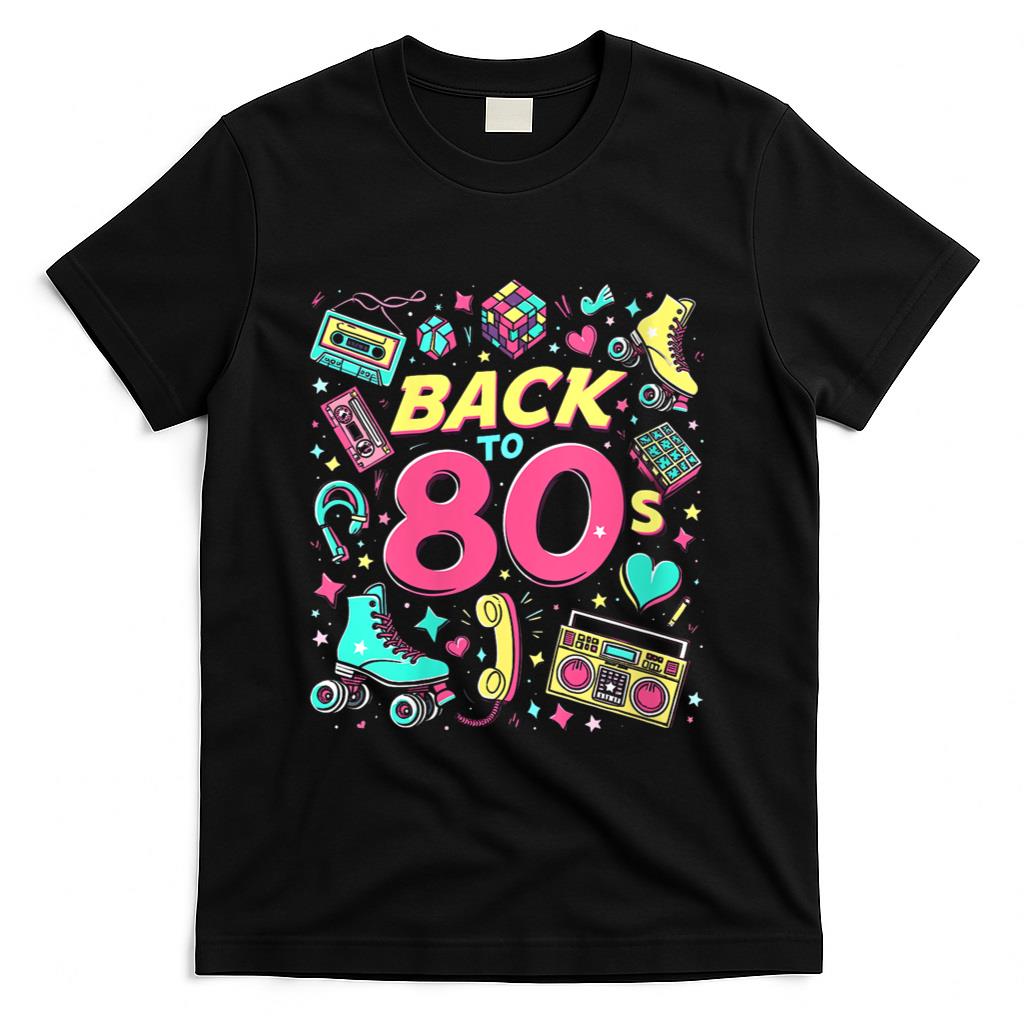 Retro Nostalgia - Womens BACK TO 80s Retro Nostalgia T-Shirt