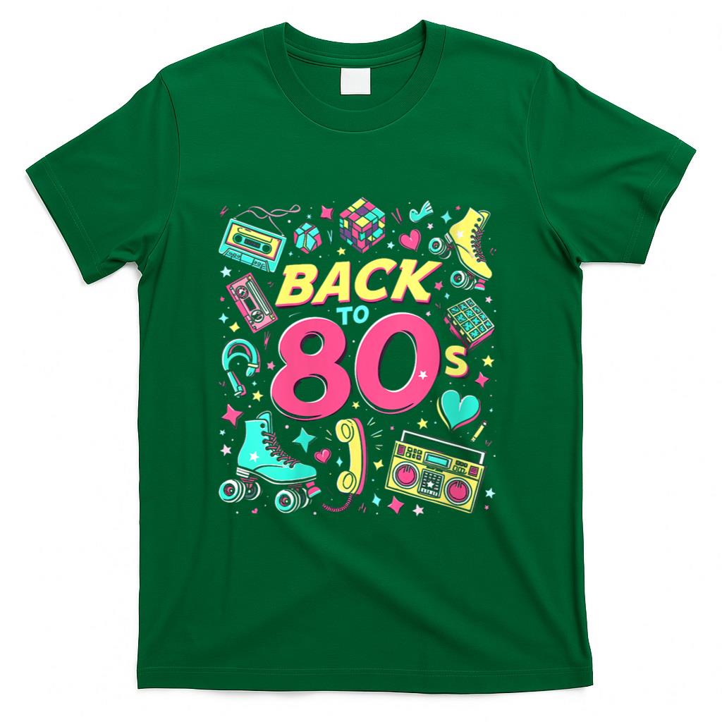 Retro Nostalgia - Womens BACK TO 80s Retro Nostalgia T-Shirt