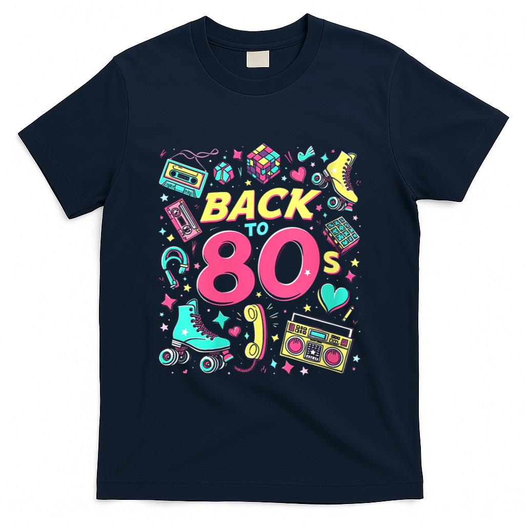 Retro Nostalgia - Womens BACK TO 80s Retro Nostalgia T-Shirt
