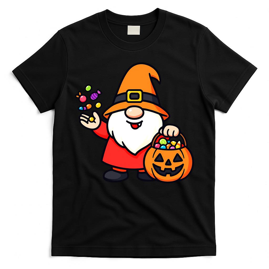 Halloween Gnome Giving Candy  – Cute Trick or Treat Design Classic T-Shirt
