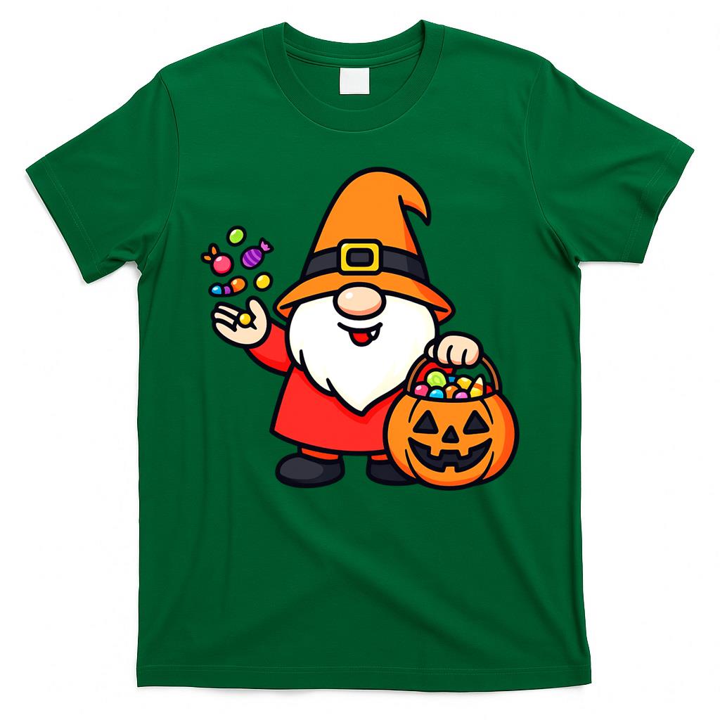 Halloween Gnome Giving Candy  – Cute Trick or Treat Design Classic T-Shirt