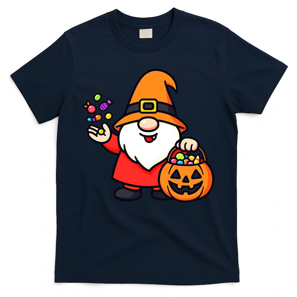 Halloween Gnome Giving Candy  – Cute Trick or Treat Design Classic T-Shirt