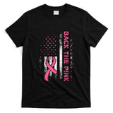Back The Pink Us Flag Breast Cancer Awareness Women Men Kids T-Shirt