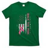 Back The Pink Us Flag Breast Cancer Awareness Women Men Kids T-Shirt