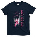 Back The Pink Us Flag Breast Cancer Awareness Women Men Kids T-Shirt