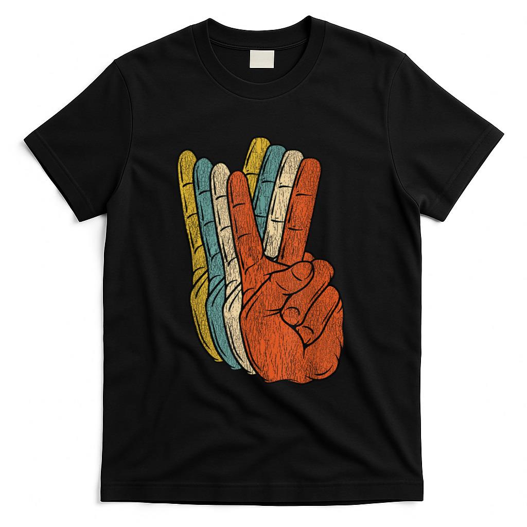 Retro Nostalgia - Retro Peace Vintage 60's 70's Hippie Gift T-Shirt