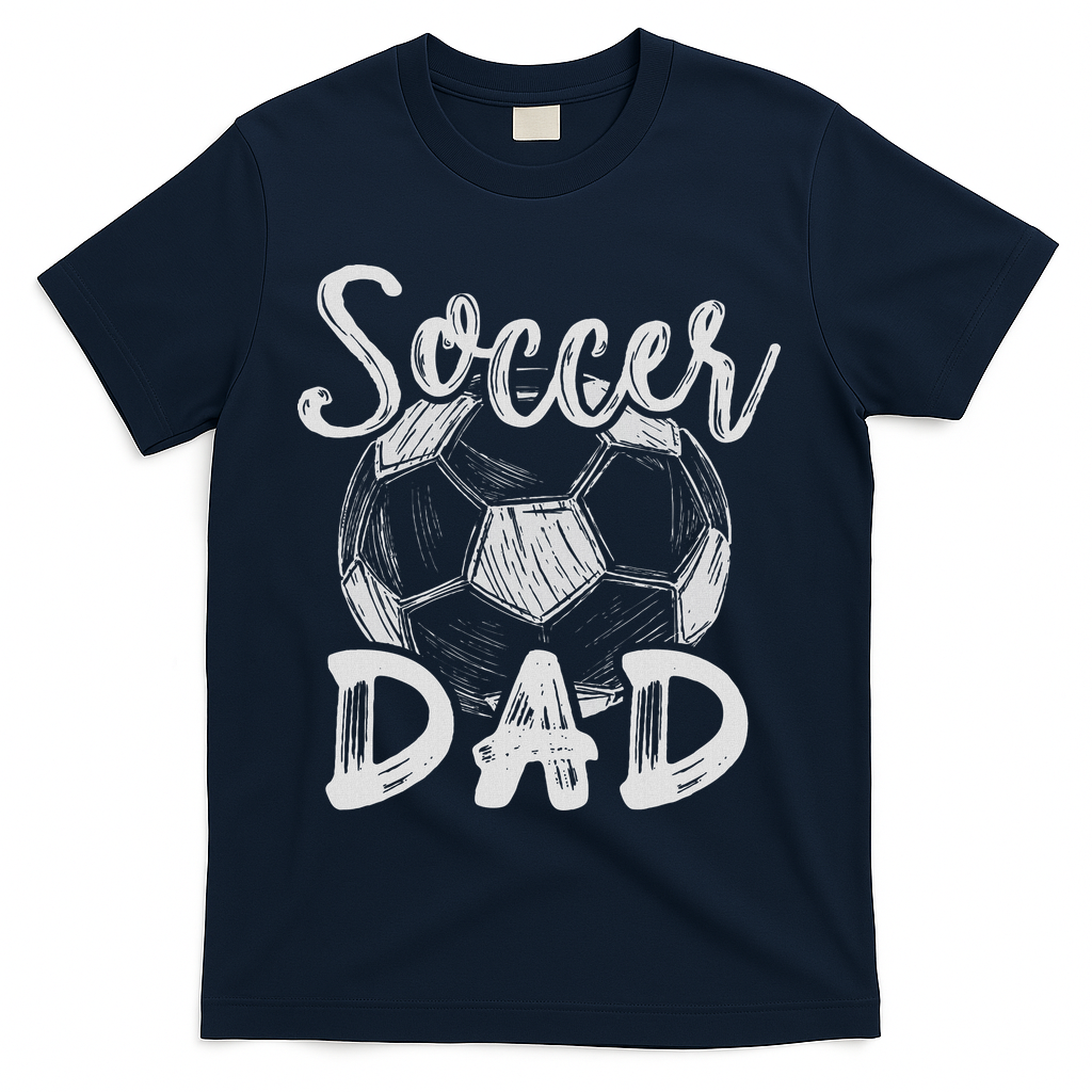 Soccer Dad For Family Matching Team Player Soccer Ball T-Shirt