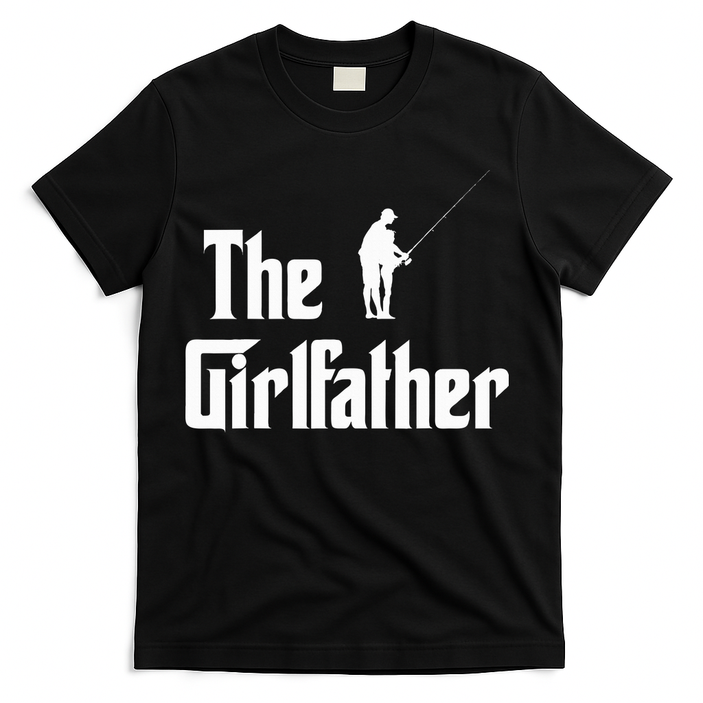 The Girlfather Funny Dad Of Girl Fishing Father And Daughter T-Shirt