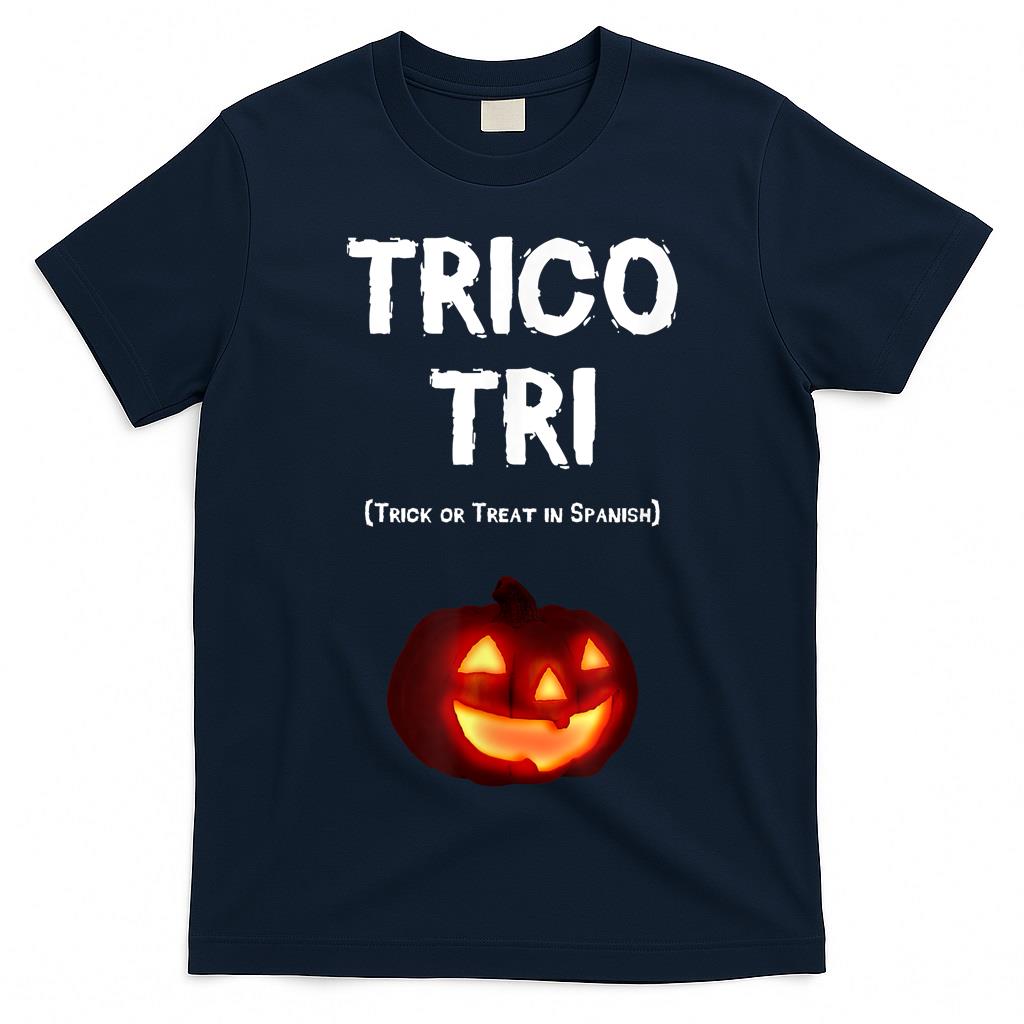 Trico Tri Trick or Treat in Spanish T-Shirt