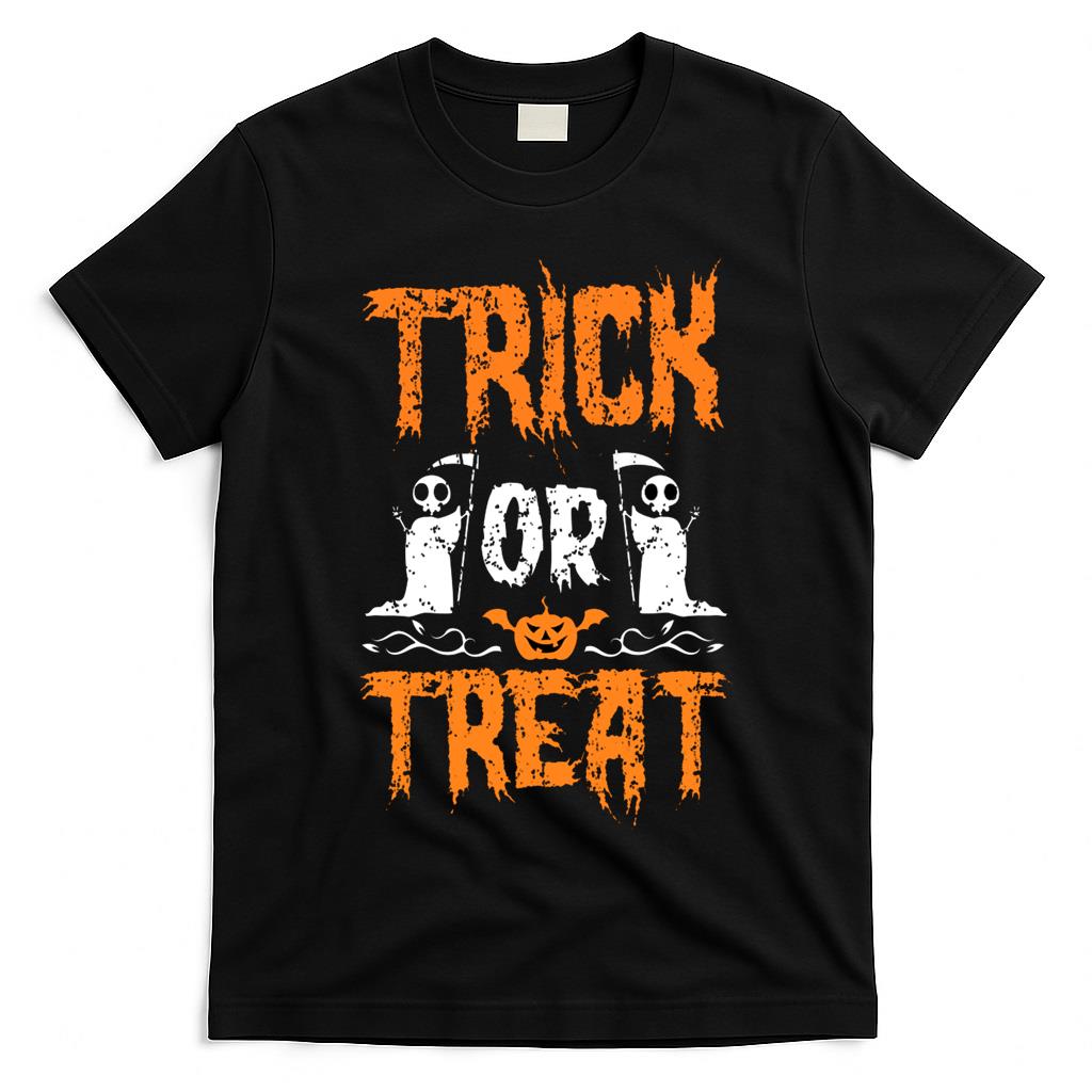 Trick or Treat Halloween Grim Reaper Pumpkin Classic T-Shirt