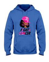 Black Girl Black Woman Breast Cancer Awareness Pink Ribbon T-Shirt