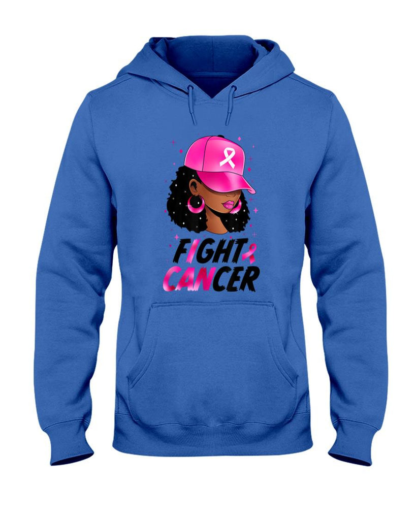 Black Girl Black Woman Breast Cancer Awareness Pink Ribbon T-Shirt