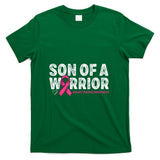 Son Of A Warrior Breast Cancer Awareness Pink Ribbon Mom T-Shirt