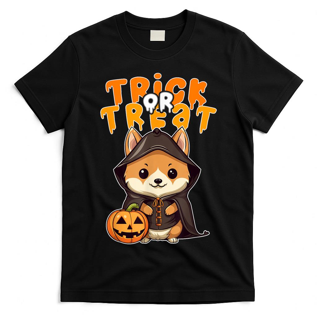 Halloween sweet Shiba Inu Design Trick or Treat T-Shirt
