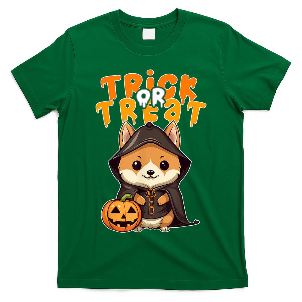 Halloween sweet Shiba Inu Design Trick or Treat T-Shirt