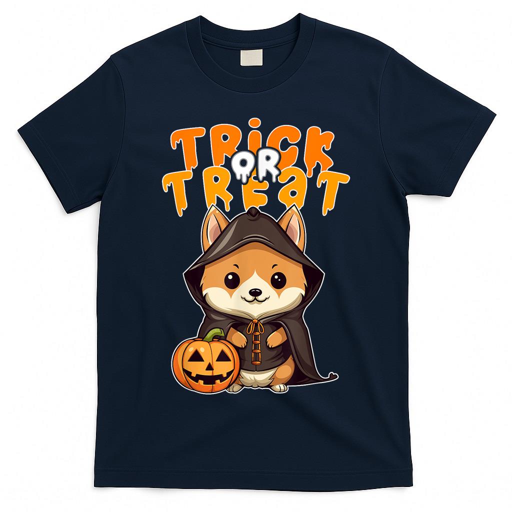 Halloween sweet Shiba Inu Design Trick or Treat T-Shirt