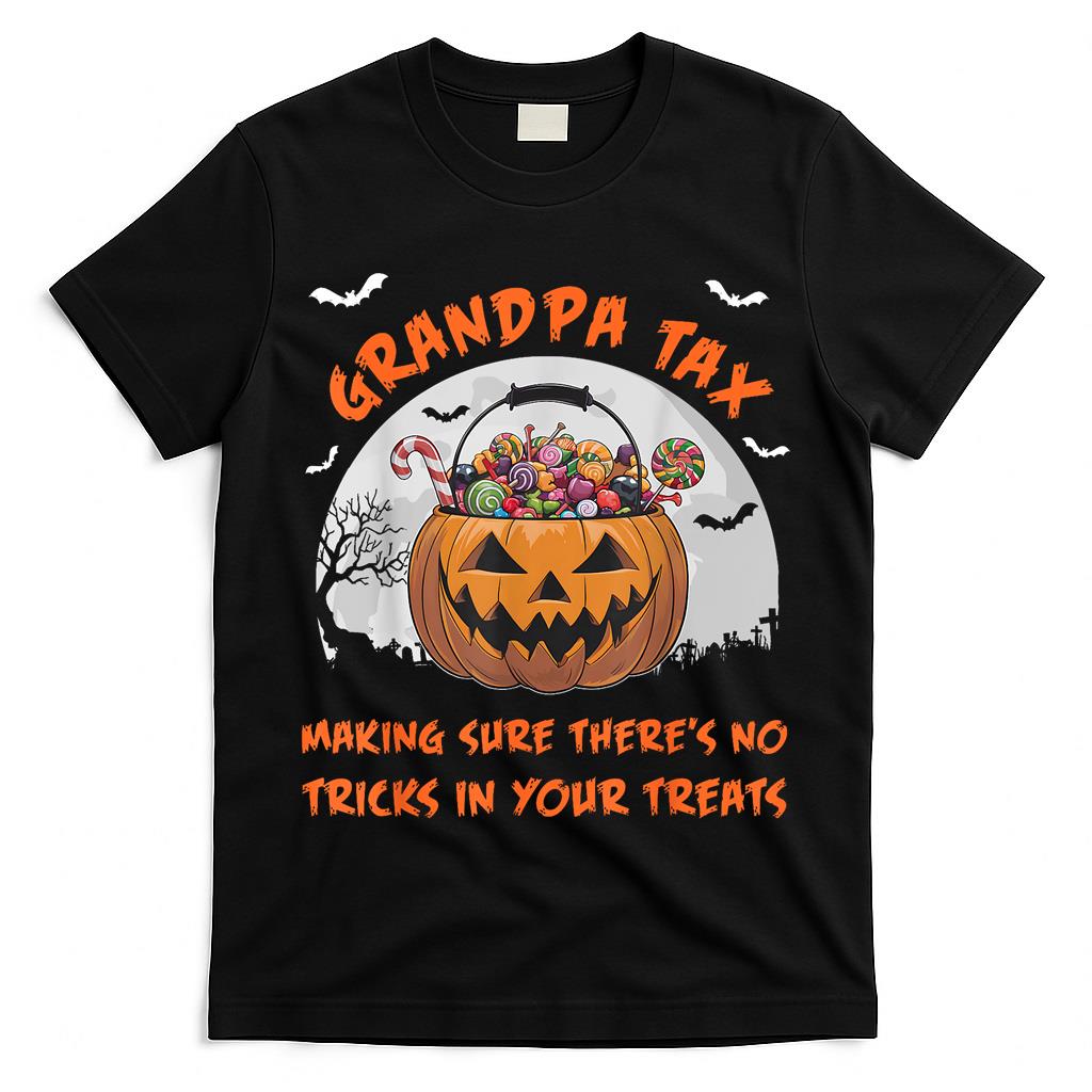 Grandpa Tax Halloween Funny Trick Or Treat Candy T-Shirt