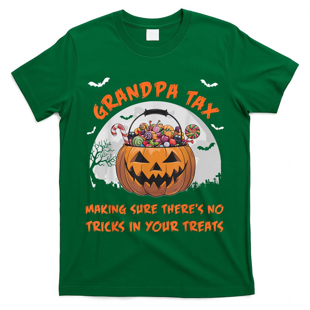 Grandpa Tax Halloween Funny Trick Or Treat Candy T-Shirt
