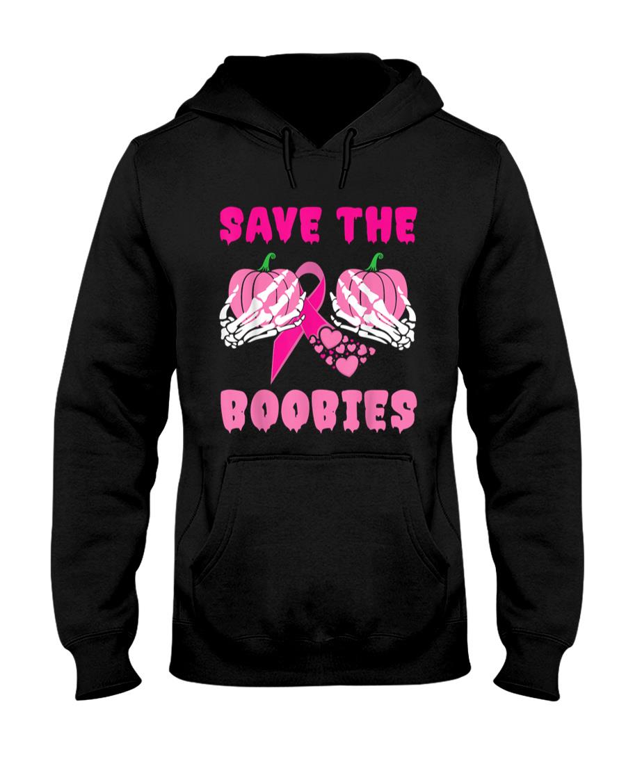 Skeleton Hands Save The Boobies Breast Cancer Awareness T-Shirt