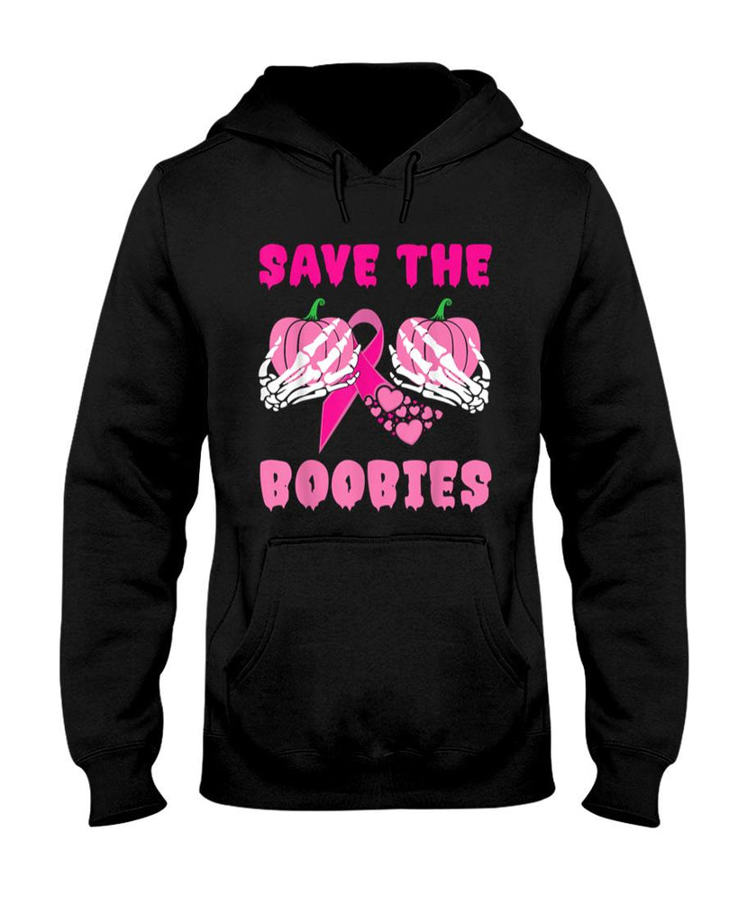 Skeleton Hands Save The Boobies Breast Cancer Awareness T-Shirt