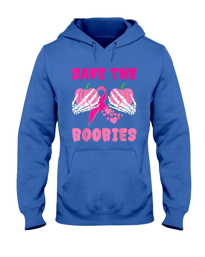 Skeleton Hands Save The Boobies Breast Cancer Awareness T-Shirt