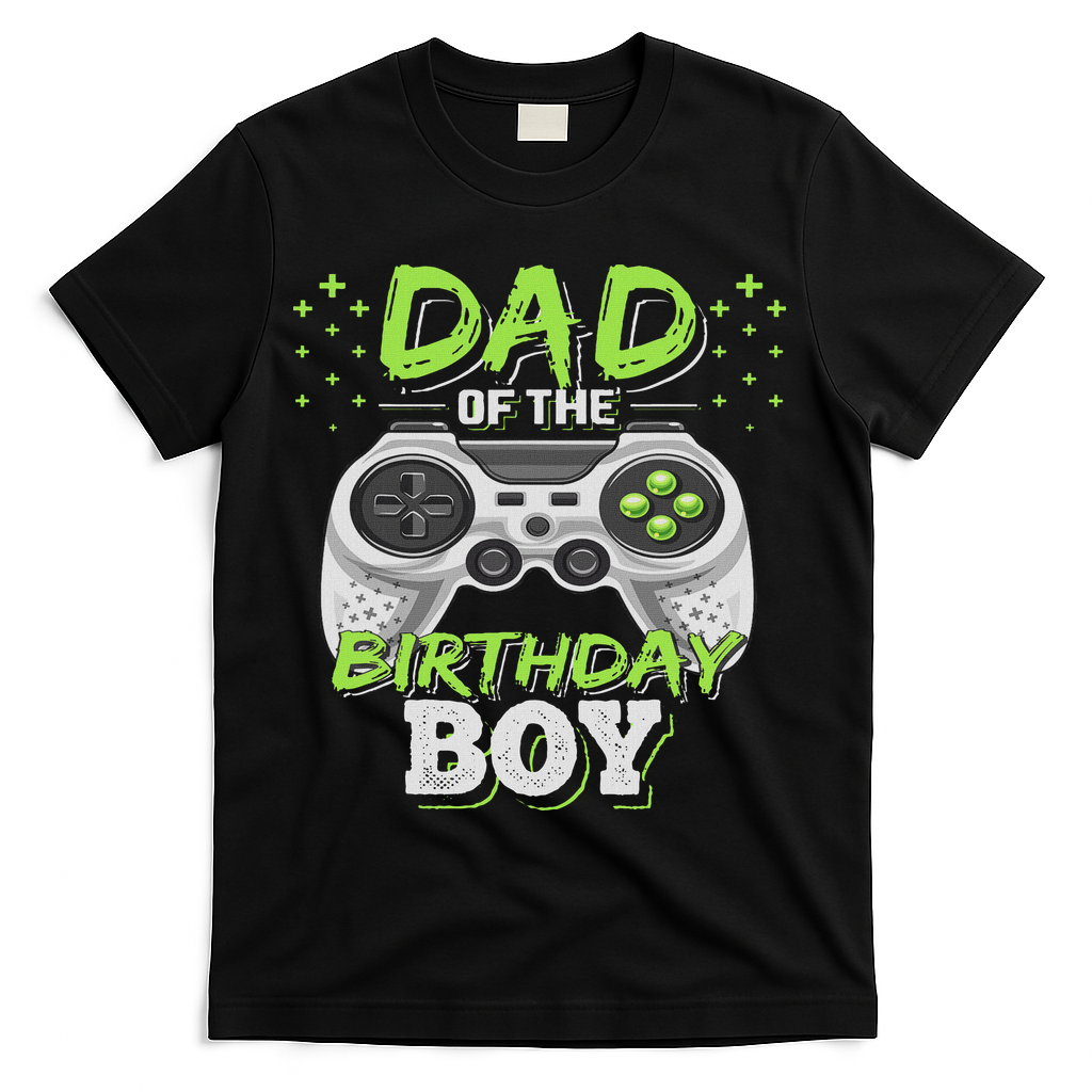 Dad Of The Birthday Boy Matching Video Gamer Birthday Party T-Shirt
