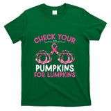 Check Your Pumpkins Breast Cancer Awareness Halloween Women T-Shirt_2