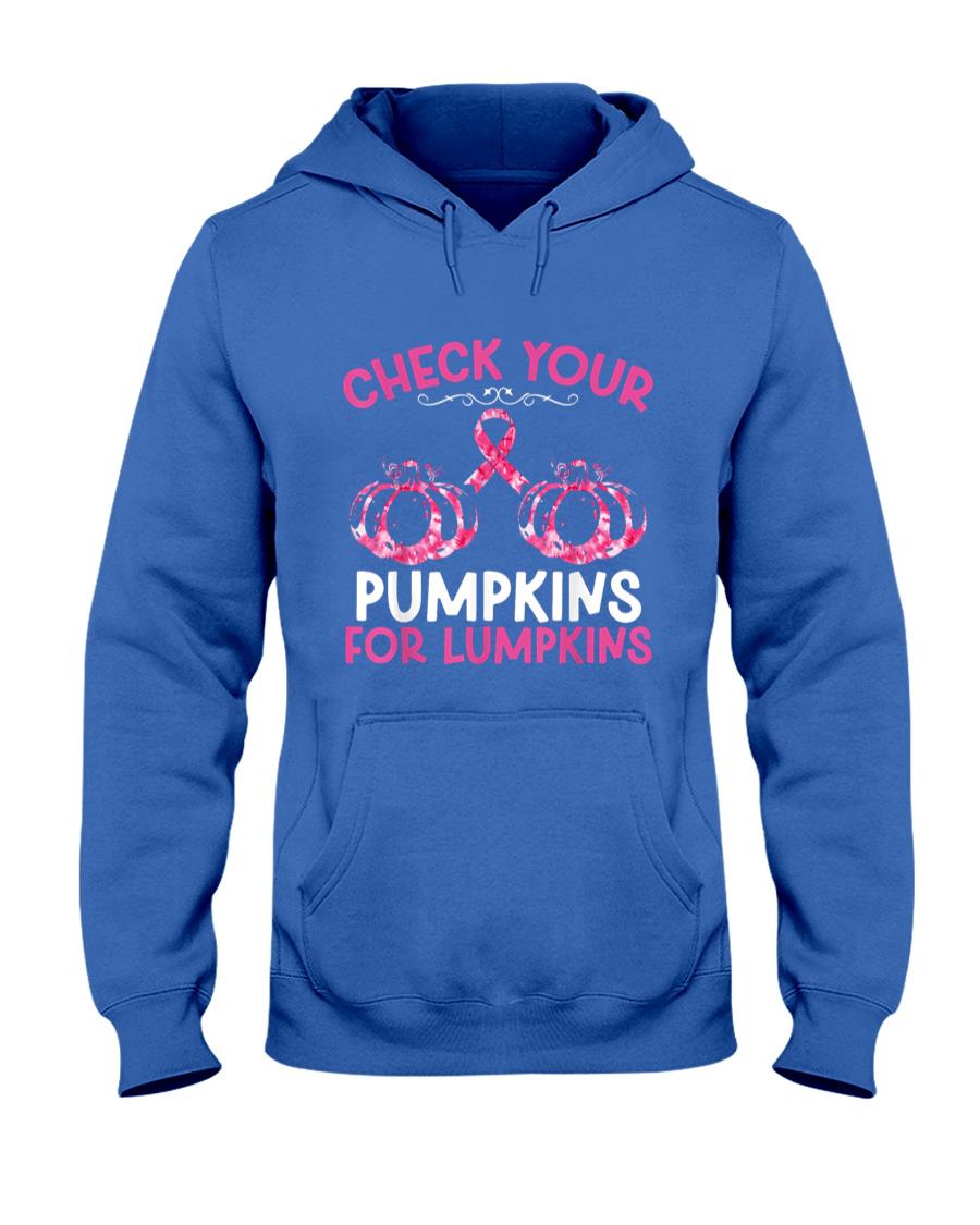 Check Your Pumpkins Breast Cancer Awareness Halloween Women T-Shirt_2