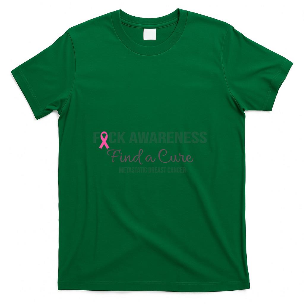 Find a Cure Metastatic Breast Cancer Awareness Gift T-Shirt