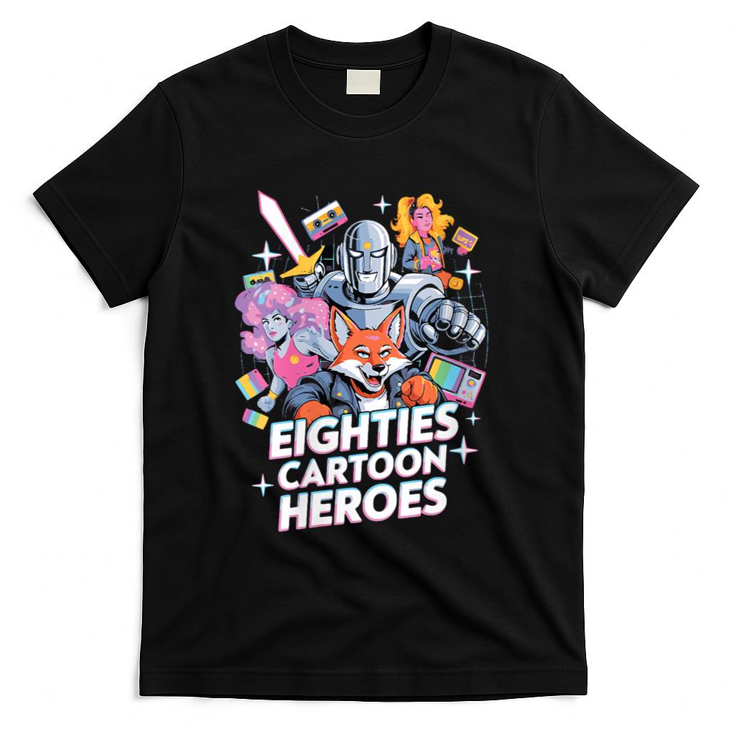 Retro Nostalgia - Womens 80's Cartoon Heroes apparel for Retro Nostalgia Fans T-Shirt