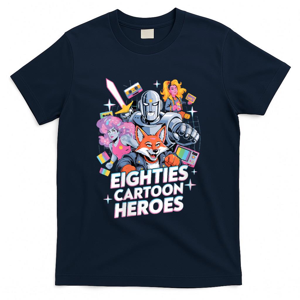 Retro Nostalgia - Womens 80's Cartoon Heroes apparel for Retro Nostalgia Fans T-Shirt