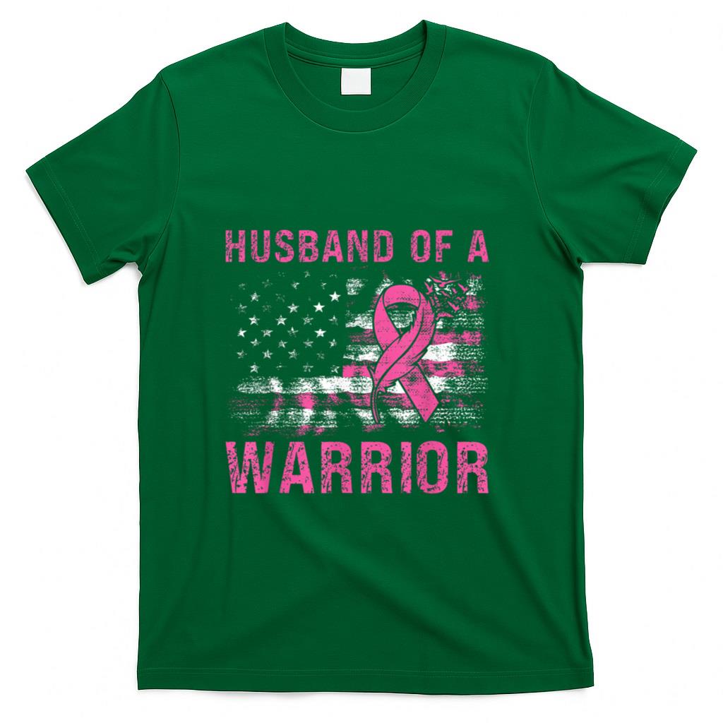 Husband Of A Warrior Breast Cancer Awareness Support Squad T-Shirt