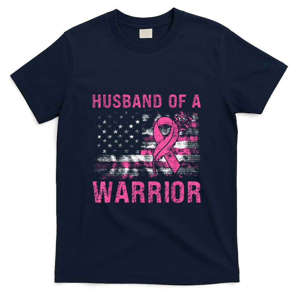 Husband Of A Warrior Breast Cancer Awareness Support Squad T-Shirt