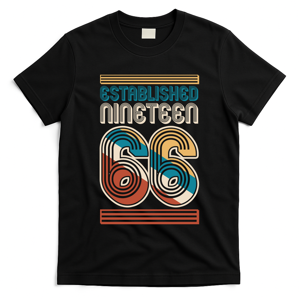 60th Birthday 1966 Established Nineteen 66 T-Shirt