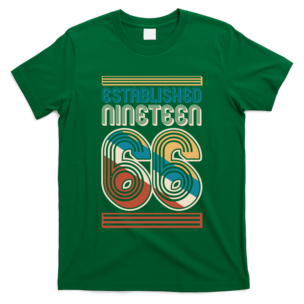 60th Birthday 1966 Established Nineteen 66 T-Shirt